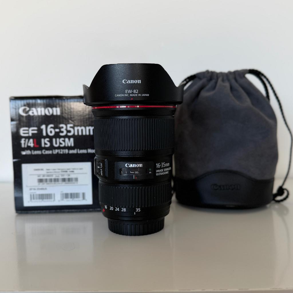 Canon EF 16-35MM F/4L IS USM, Audio, Tv en Foto, Foto | Lenzen en Objectieven, Ophalen of Verzenden, Zo goed als nieuw, Groothoeklens