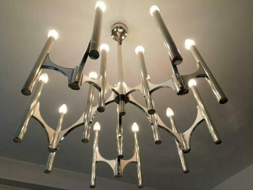 Vintage Grand Lustre Sciolari 15 feux, Antiek en Kunst, Ophalen