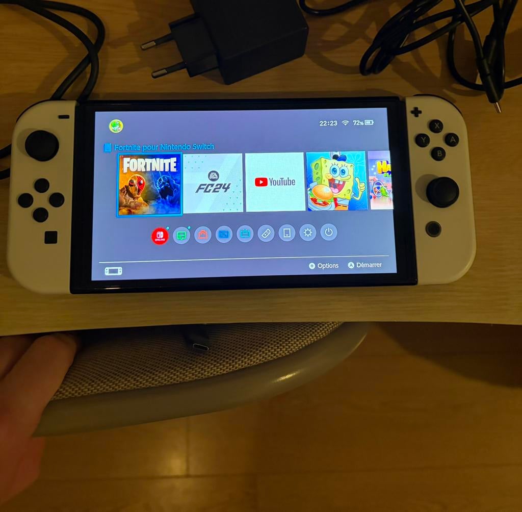 Switch oled 64 GB + 128 GB, Ophalen, Zo goed als nieuw, Switch OLED