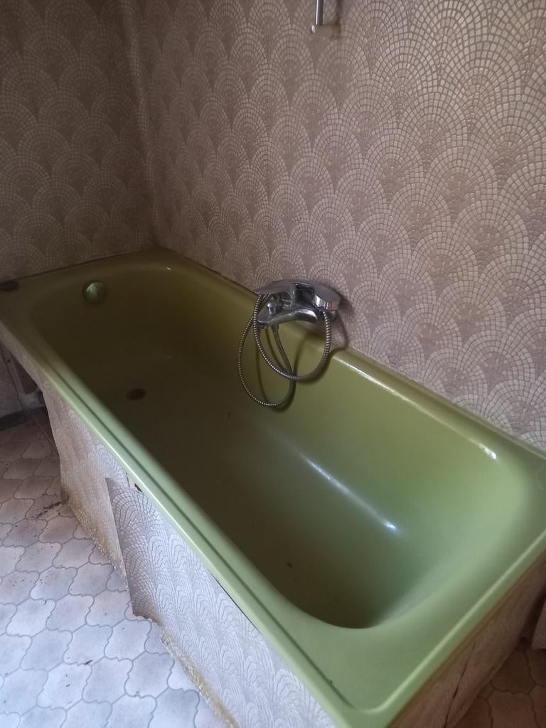 baignoire 170 cm sur 70 cm et lavabo vintageavec robinet, Enlèvement, Baignoire