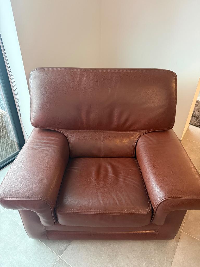 Italiaanse leren zetel, Ophalen, Gebruikt, Leer