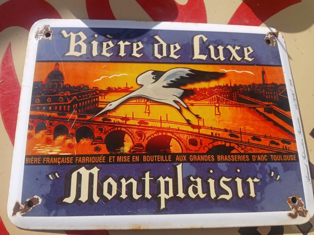emaillebord montplaisir, Verzamelen, Ophalen of Verzenden