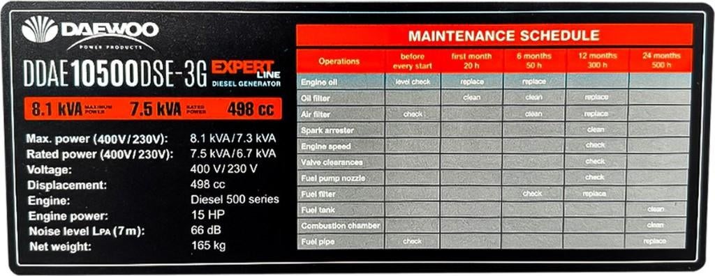 stroom generator diesel, Ophalen, Elektrisch startend, Dieselolie, Nieuw