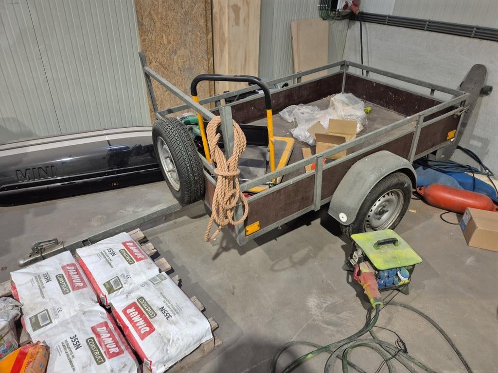 Aanhangwagen enkelas – bakwagen – goede staat – direct bruik, Auto diversen, Aanhangers en Bagagewagens, Ophalen