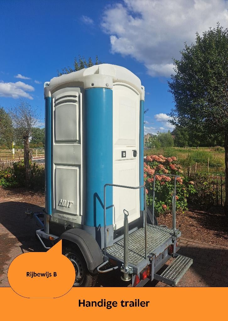 TE HUUR - Toiletwagen / WC Wagen / Mobiel toilet, Hobby en Vrije tijd, Feestartikelen | Verhuur, Zo goed als nieuw, Ophalen