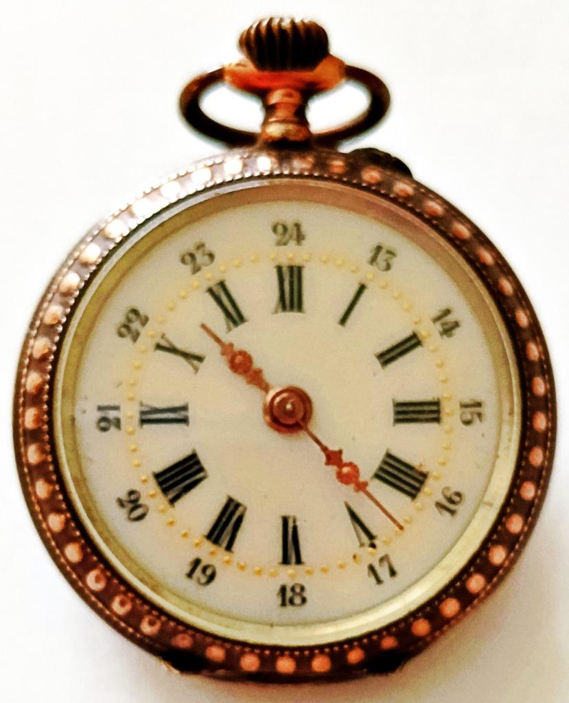 Montre de poche dame en argent 0800 galonné, Collections, Enlèvement ou Envoi, Utilisé