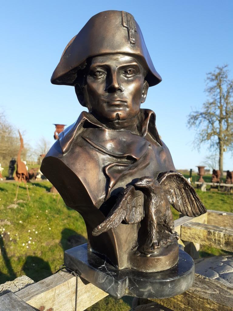 SUPERBE BUSTE DE NAPOLEON EN BRONZE SUR SOCLE MARBRE, Antiquités & Art, Antiquités | Bronze & Cuivre, Enlèvement ou Envoi, Bronze