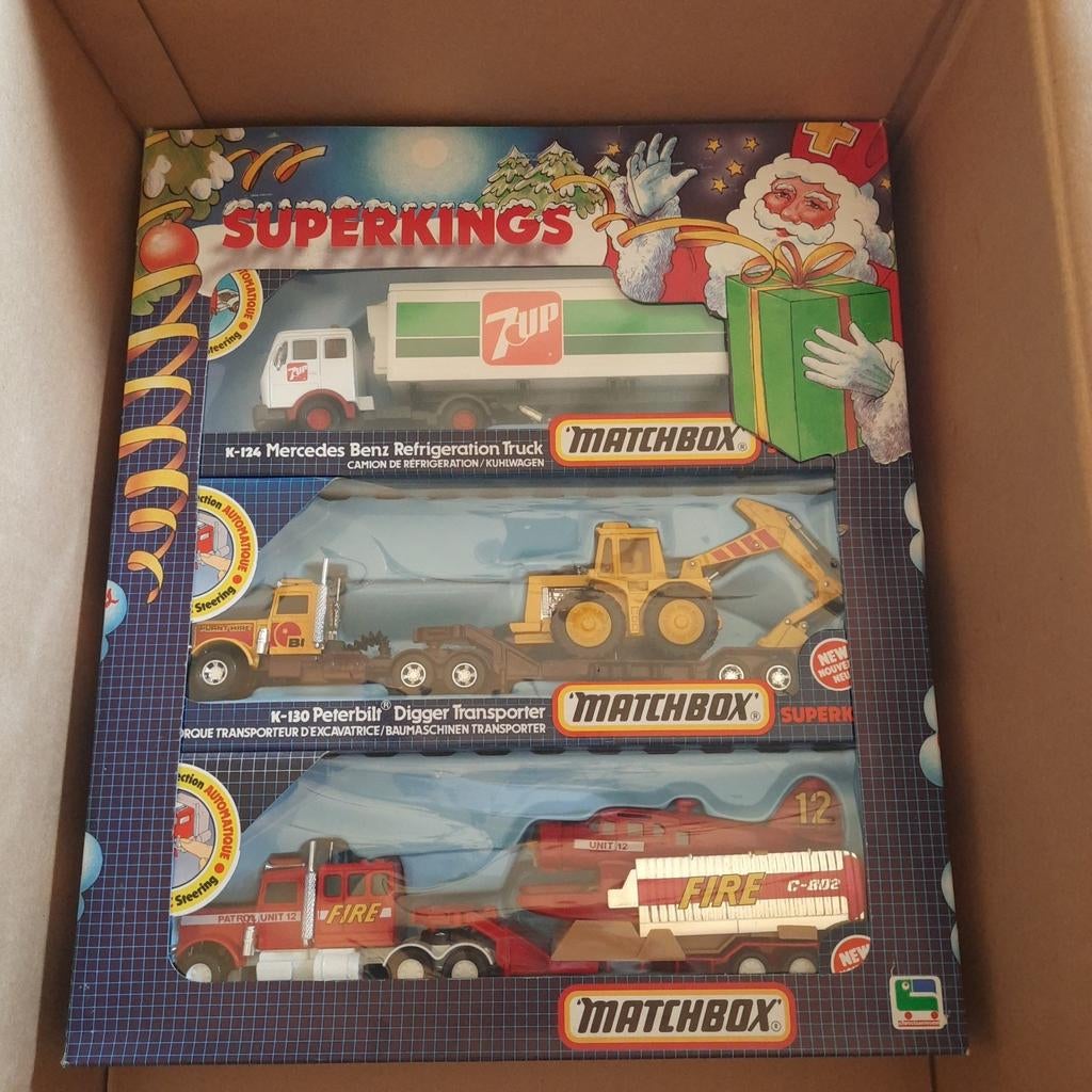 MATCHBOX SUPERKINGS CHRISTMAS GIFT PACK 3 TRUCKS*NEW*, Ophalen, Nieuw, Bus of Vrachtwagen, Matchbox