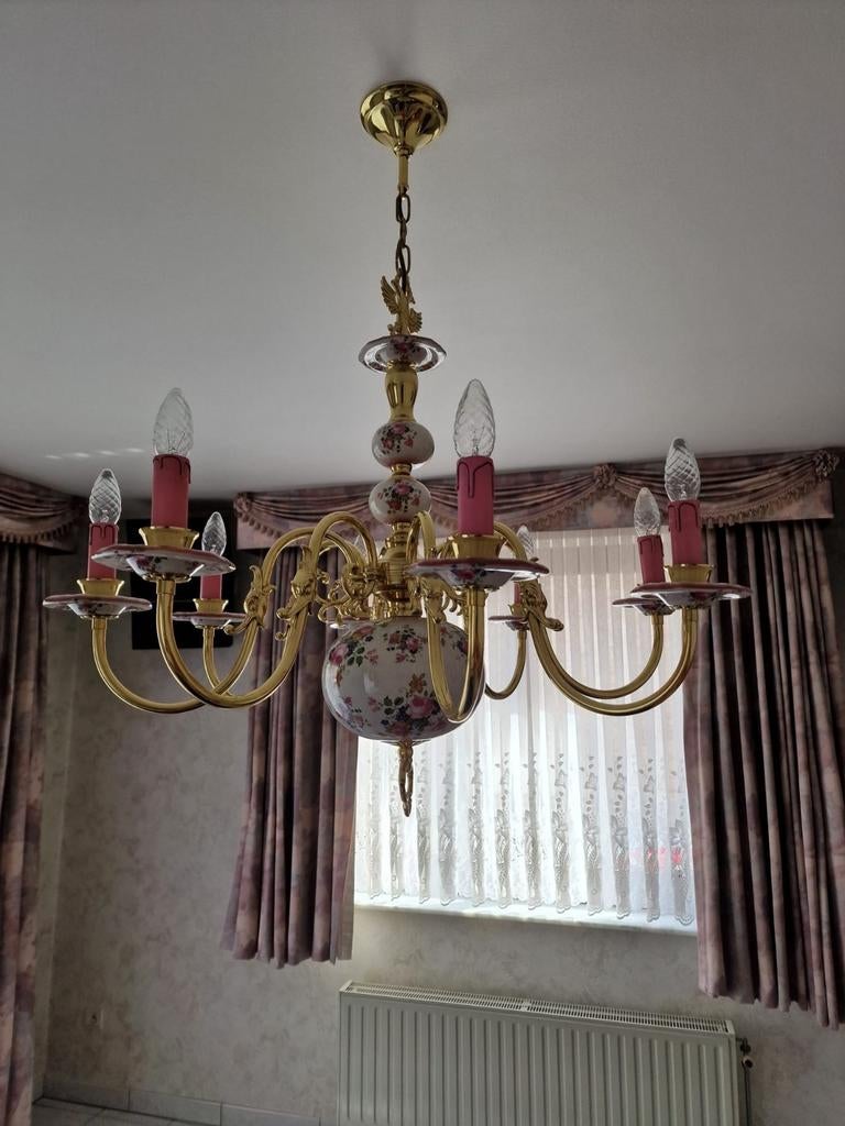 8- armige  luster, vintage, in prima staat ,, Huis en Inrichting, Ophalen of Verzenden, Zo goed als nieuw