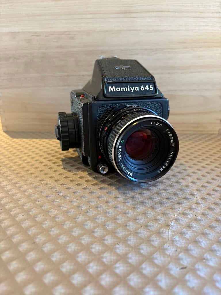 Mamiya 645J + Mamiya-sekor C 80mm f/2.8, Audio, Tv en Foto, Fotocamera's Analoog, Ophalen