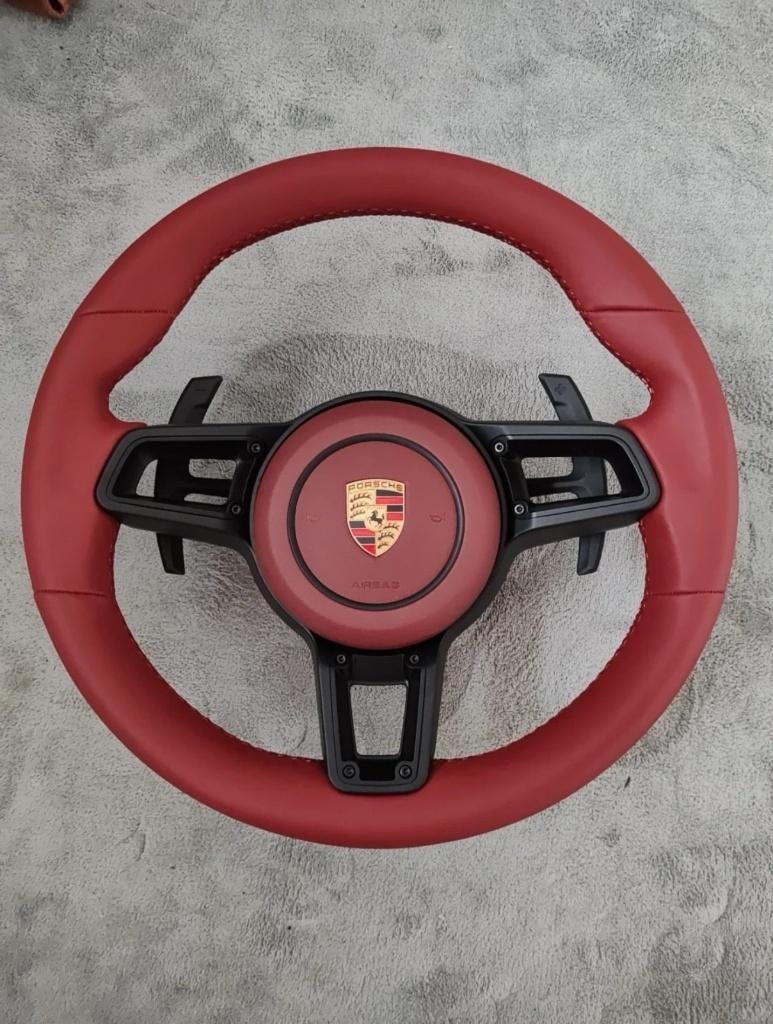 Porsche stuur rood sportief leer zwarte details upgrade, Ophalen of Verzenden, Nieuw, Porsche