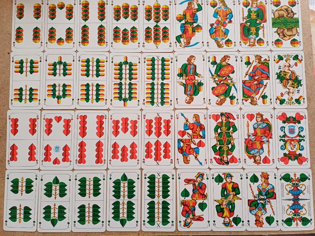 cartes à jouer Tarock par F.X. Schmid Munich, Collections, Cartes à jouer, Jokers & Jeux des sept familles, Utilisé, Carte(s) à jouer