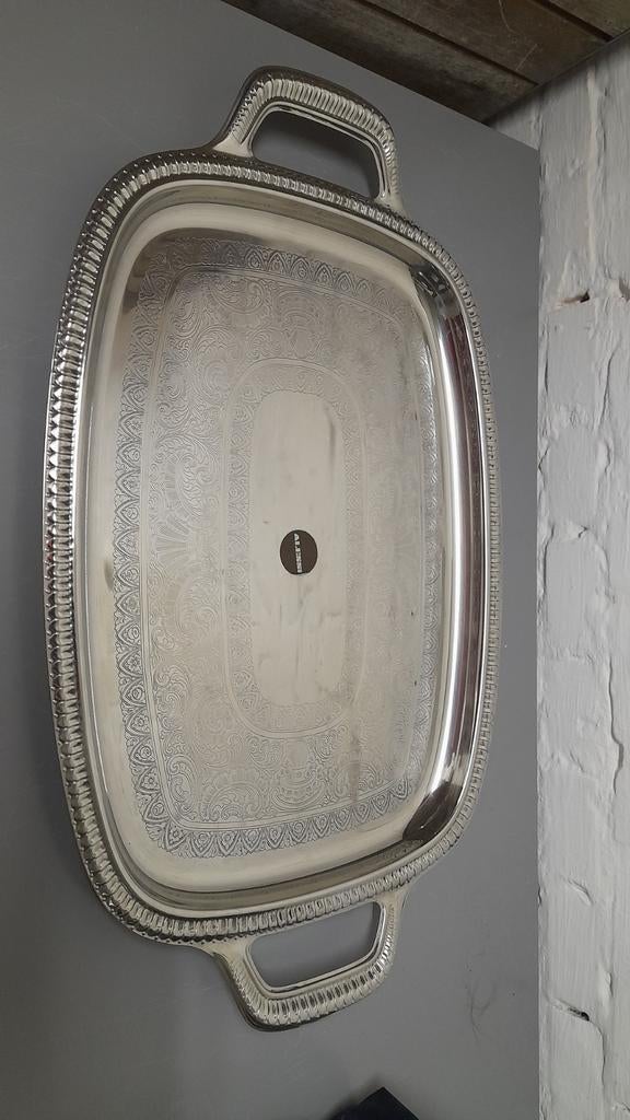 Grand plateau Alessi en acier inoxydable (66x34), Enlèvement ou Envoi, Comme neuf, Rectangulaire, Métal