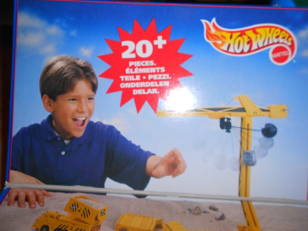 MATTEL construction Site Camion-Grue. Très bon état., Enlèvement ou Envoi, Utilisé, Camion