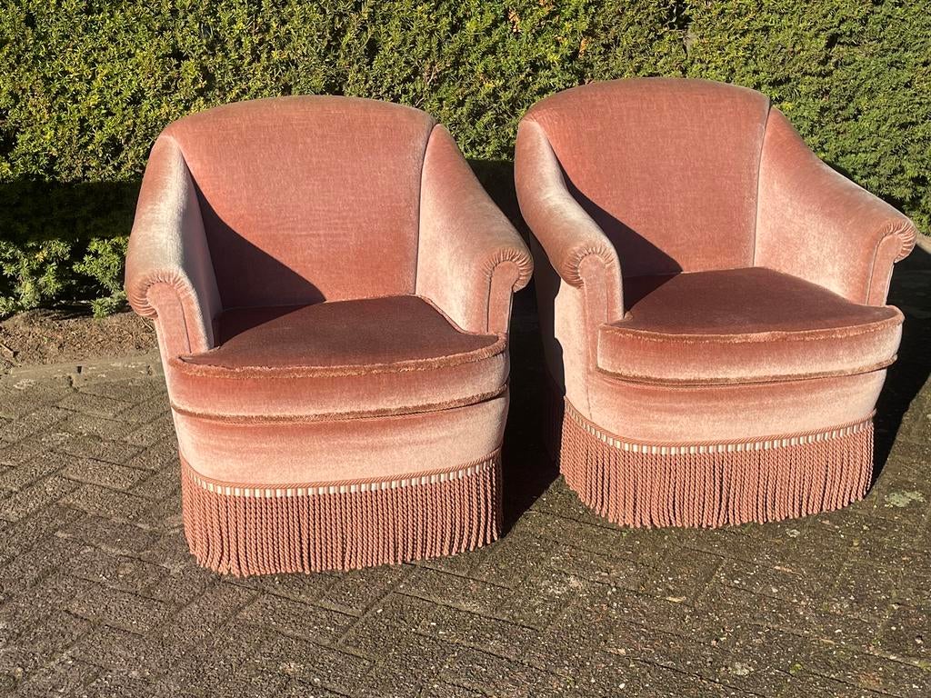 Roze zetel zetel fauteuils vintage barok, Enlèvement