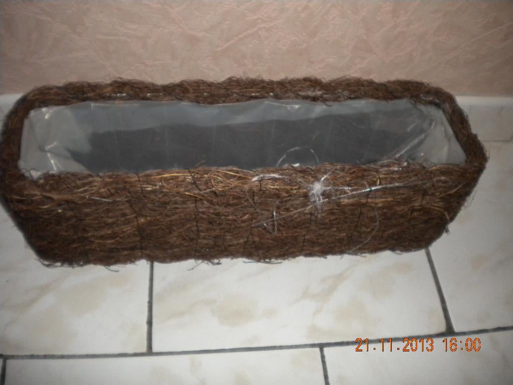 Bloemen - / planten mand in 't riet, Maison & Meubles, Accessoires pour la Maison | Plataux & Paniers, Panier, Osier, Enlèvement