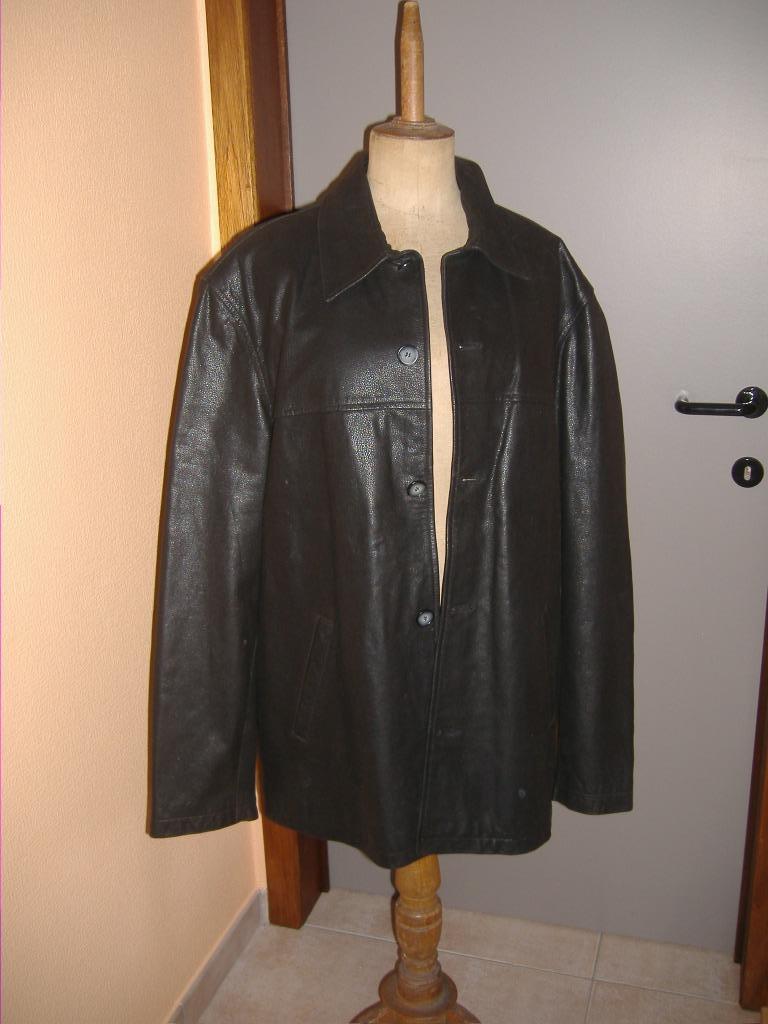 Leder vest, Kleding | Heren, Ophalen, Zo goed als nieuw, Maat 56/58 (XL), Zwart