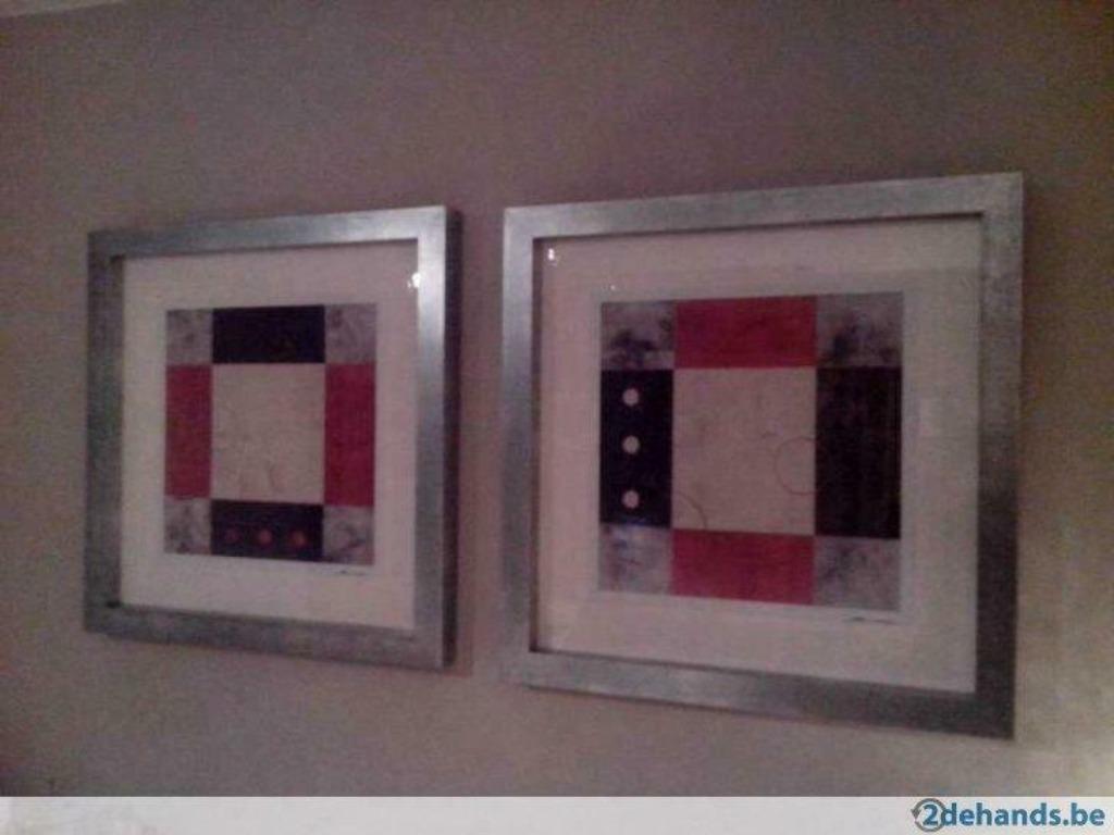 2 Stuks Litho's met kader, Ophalen