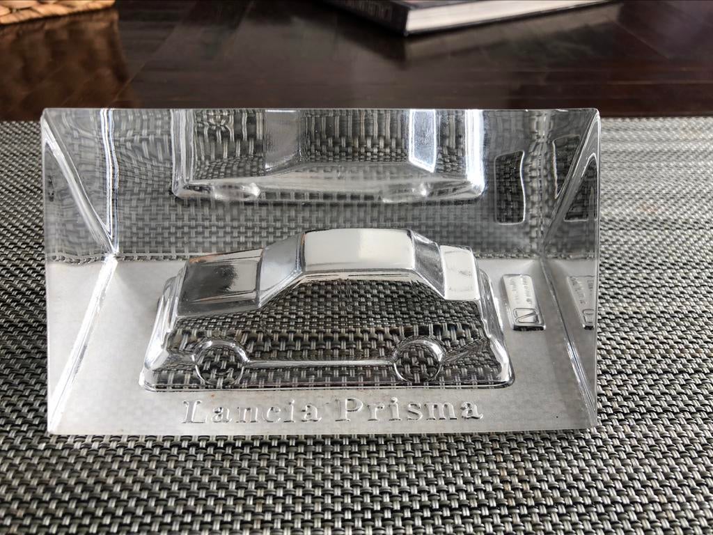 objet publicitaire Lancia prisma cristal de murano, Enlèvement, Comme neuf, Voitures