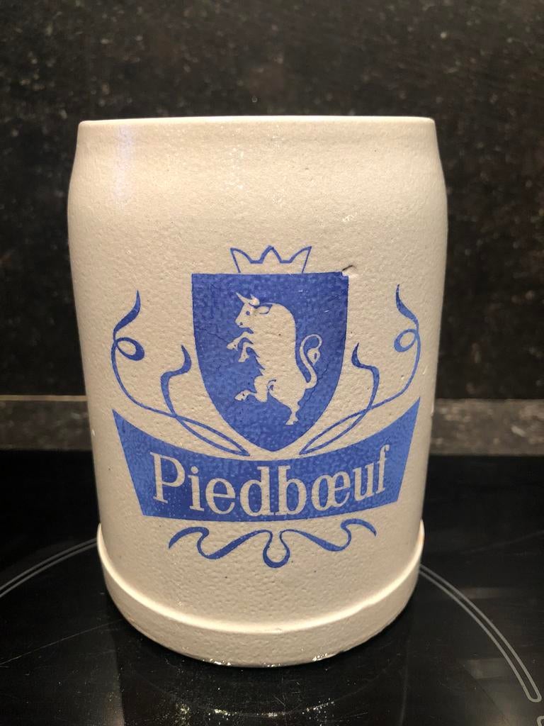 PIEDBOEUF 0,5 l choppe kroes bierkroes bierpot, Verzamelen, Biermerken, Ophalen of Verzenden, Gebruikt, Pul(len), Overige merken