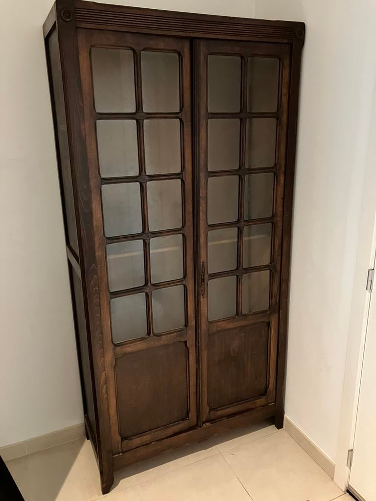 Ancienne armoire/vitrine meuble vintage DOIT VITE PARTIR!, Enlèvement, Utilisé