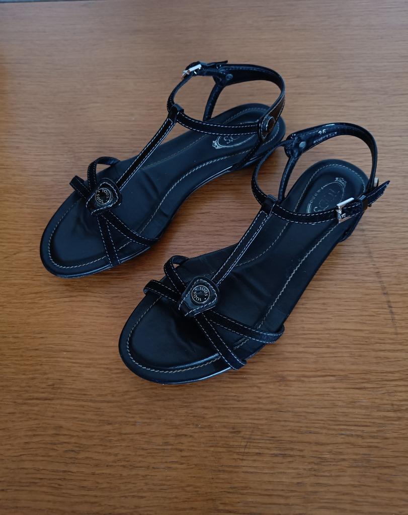 Elegante sandalen "TOD'S": maat 36, Ophalen, Zwart, Sandalen of Muiltjes, Zo goed als nieuw