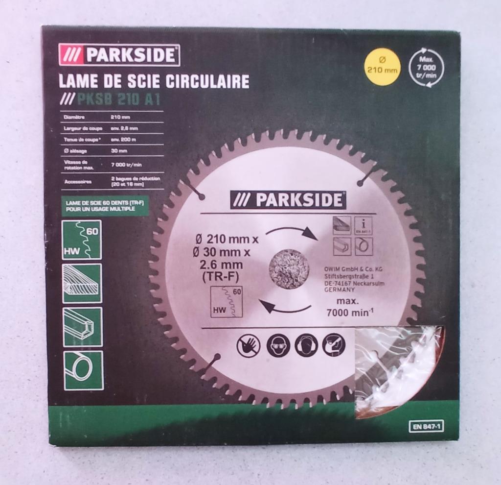 2 lames de scie circulaire " neuve " Parkside, Bricolage & Construction, Enlèvement, Neuf, Scie circulaire, Parkside
