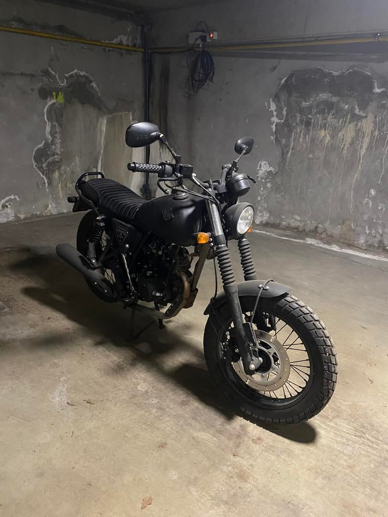 Archive Scrambler 50cc Zwart 2020 model, Fietsen en Brommers, Brommers | Overige merken, Gebruikt, Klasse B (45 km/u), Ophalen