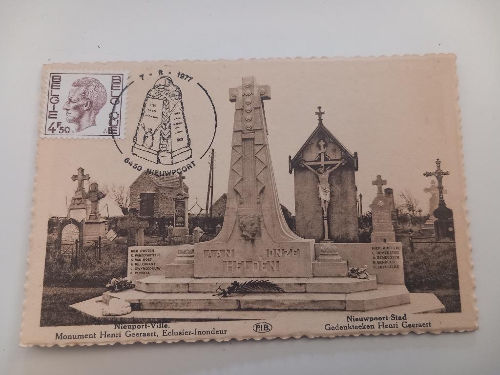 Postkaart Nieuwpoort West-Vlaanderen Postzegel FDC, Ophalen of Verzenden, Ongelopen, West-Vlaanderen