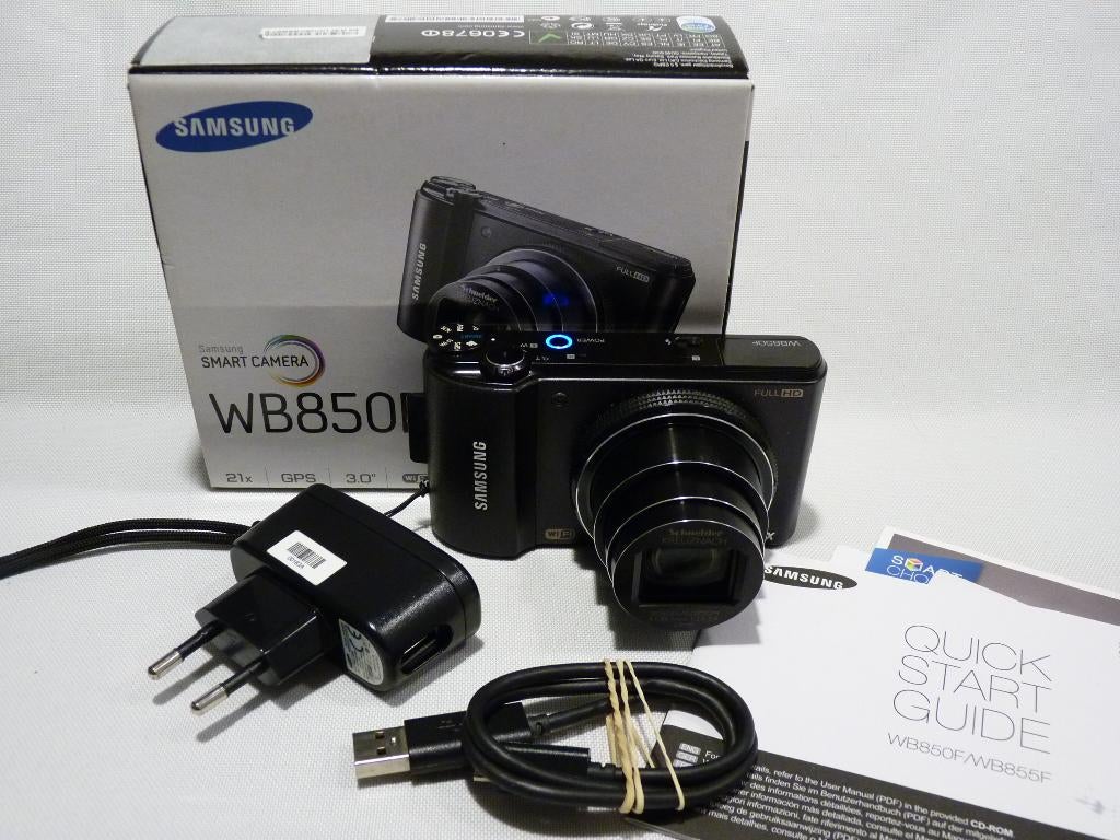 Samsung WB850F, batterie, câble, GPS, WiFi, livret, 21x, TV, Hi-fi & Vidéo, Enlèvement ou Envoi, Compact, Comme neuf, 8 fois ou plus