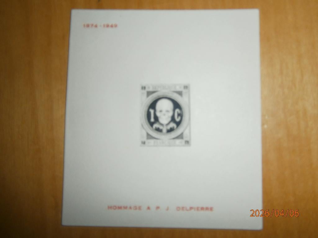 TIMBRE DE BELGIQUE, Envoi