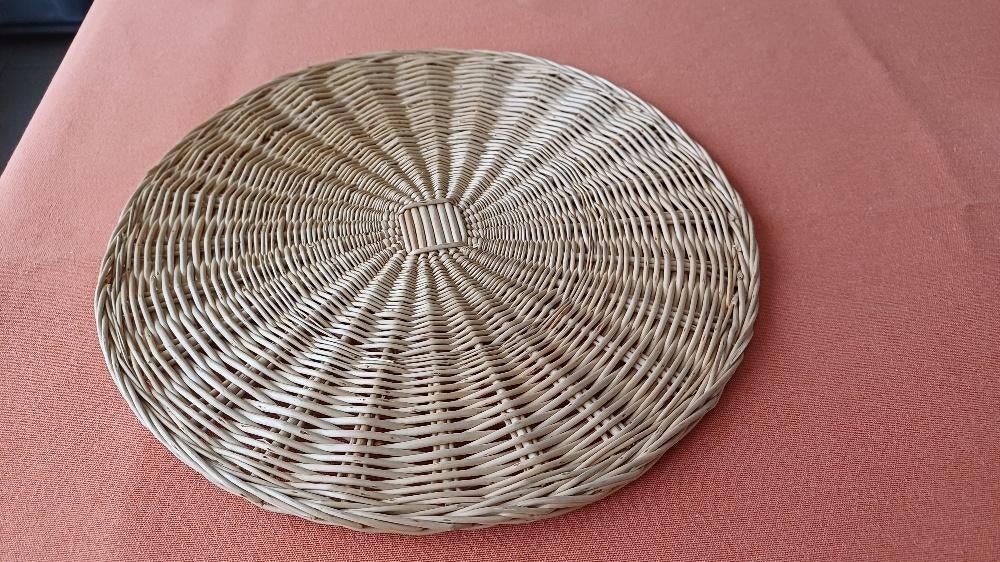 plat en osier, Maison & Meubles, Enlèvement ou Envoi, Comme neuf, Rond, Osier