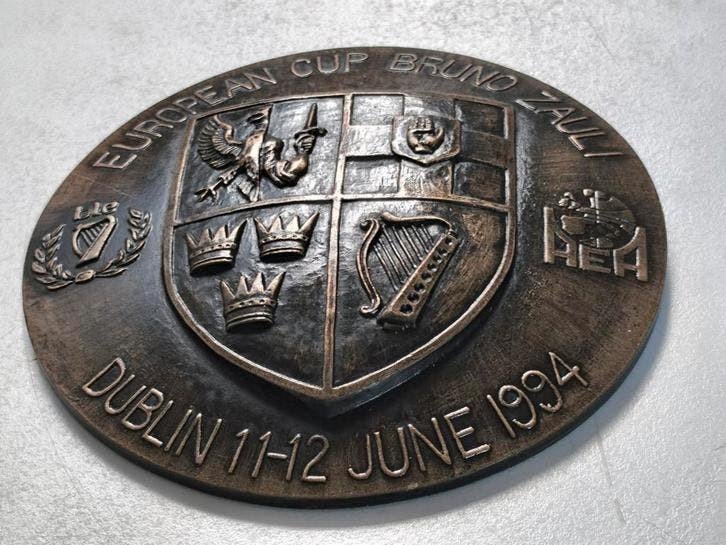 Herdenkingsplaquette Europacup Bruno Zauli, Ophalen of Verzenden