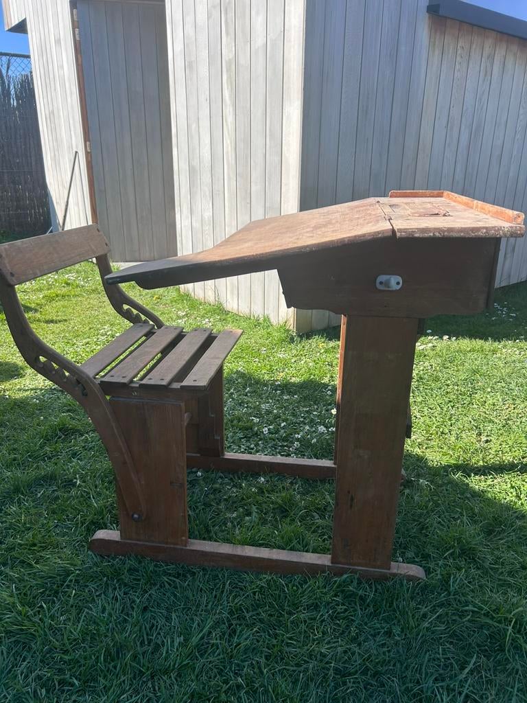 Houten schoolbank, Huis en Inrichting, Ophalen, Gebruikt