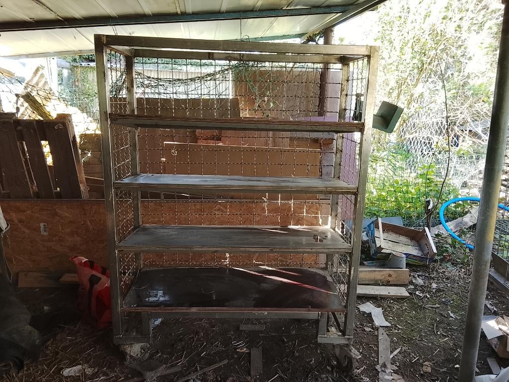 étagère robuste inox, Bricolage & Construction, Métaux, Enlèvement, Utilisé, Autres métaux