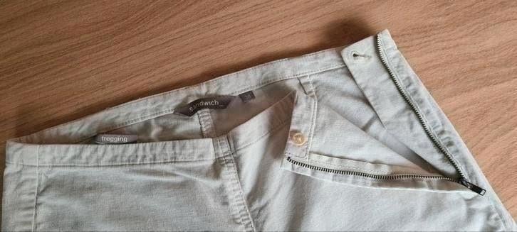 Effe beige broek (tregging) "Sandwich", maat 38, Maat 38/40 (M), Beige, Ophalen of Verzenden, Zo goed als nieuw