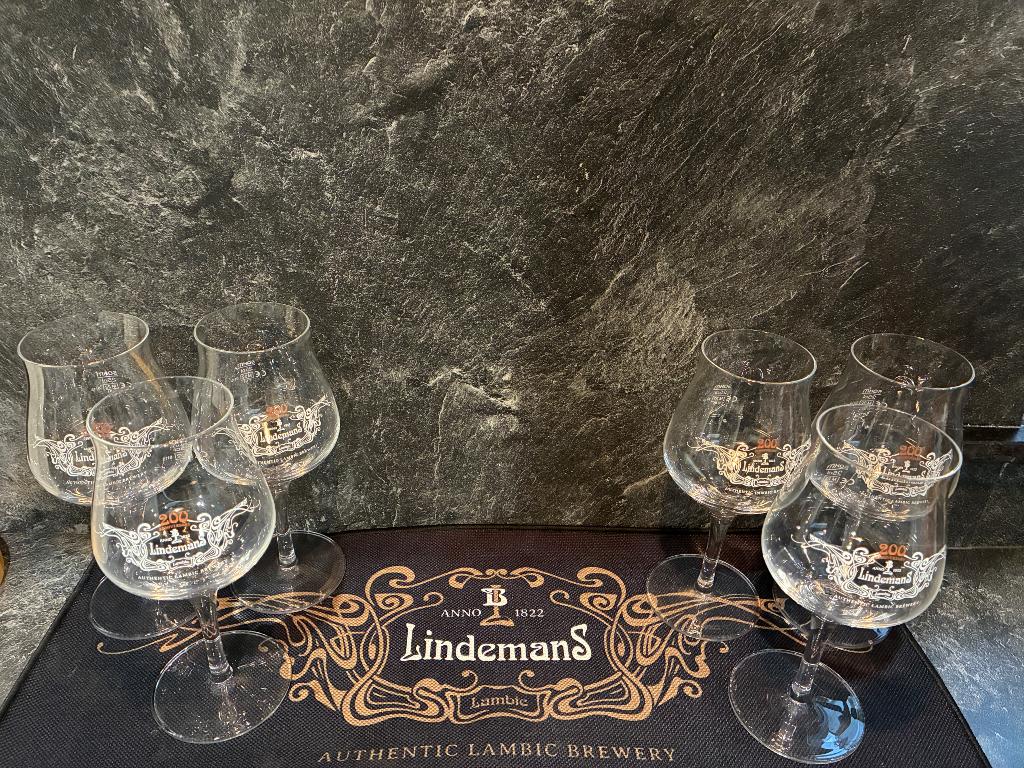 Verre Lindemans x 6, Enlèvement ou Envoi, Comme neuf, Verre ou Verres, Autres marques