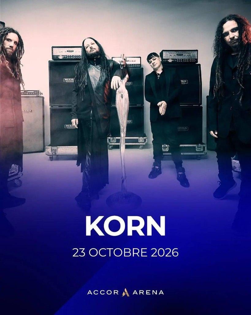 Places de concert KORN - Accor Arena - 23/10/2026, Tickets & Billets, Concerts | Pop