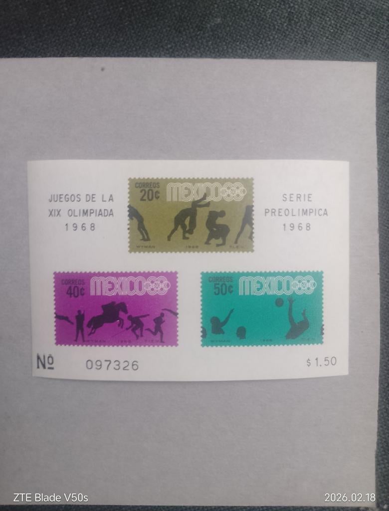 Postzegels Mexiko Olympia, Ophalen of Verzenden