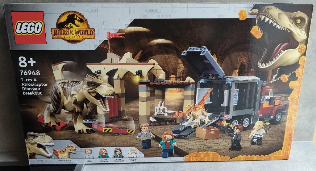 lego jurassic world 76948 T. rex & Atrociraptor dinosaurus, Jurassic World, Lego, Nieuw, Ophalen of Verzenden