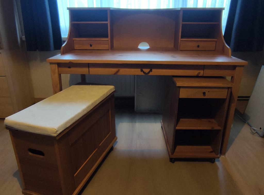 Bureau met ladenblok en zitbank - Ikea, Enlèvement, IKEA