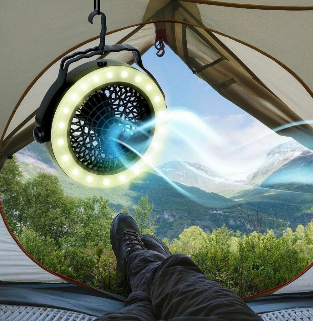 Lampe de camping Grundig avec ventilateur et LED NOUVEAU, Enlèvement ou Envoi