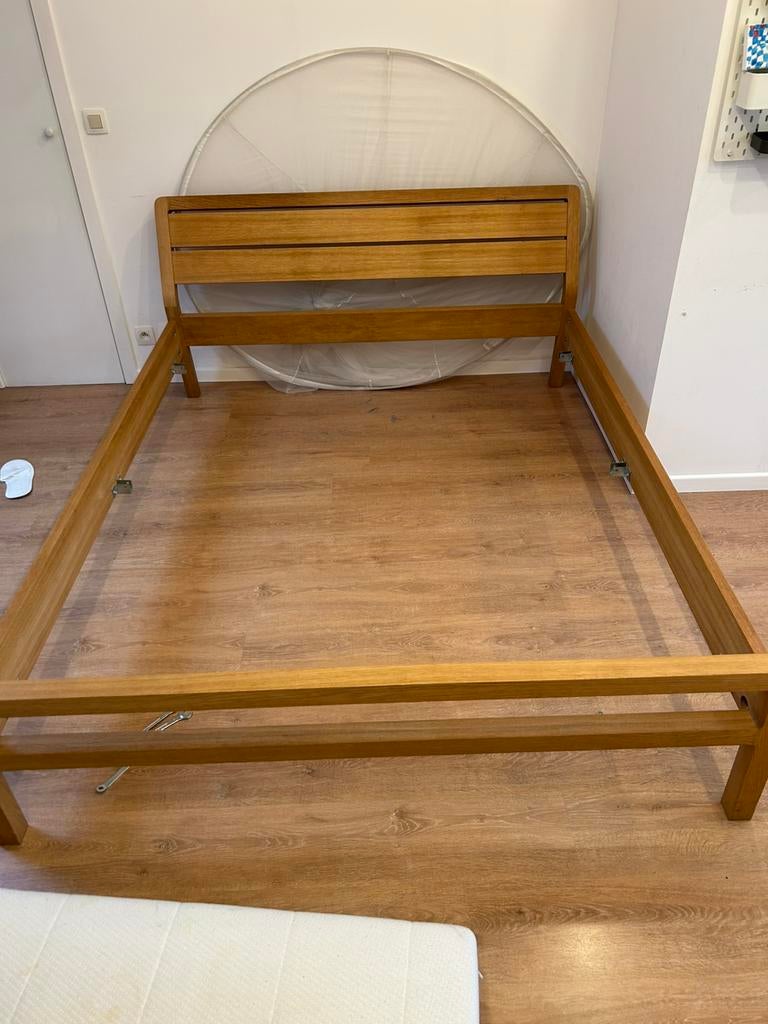 Lit habitat chêne massif, Enlèvement, Comme neuf