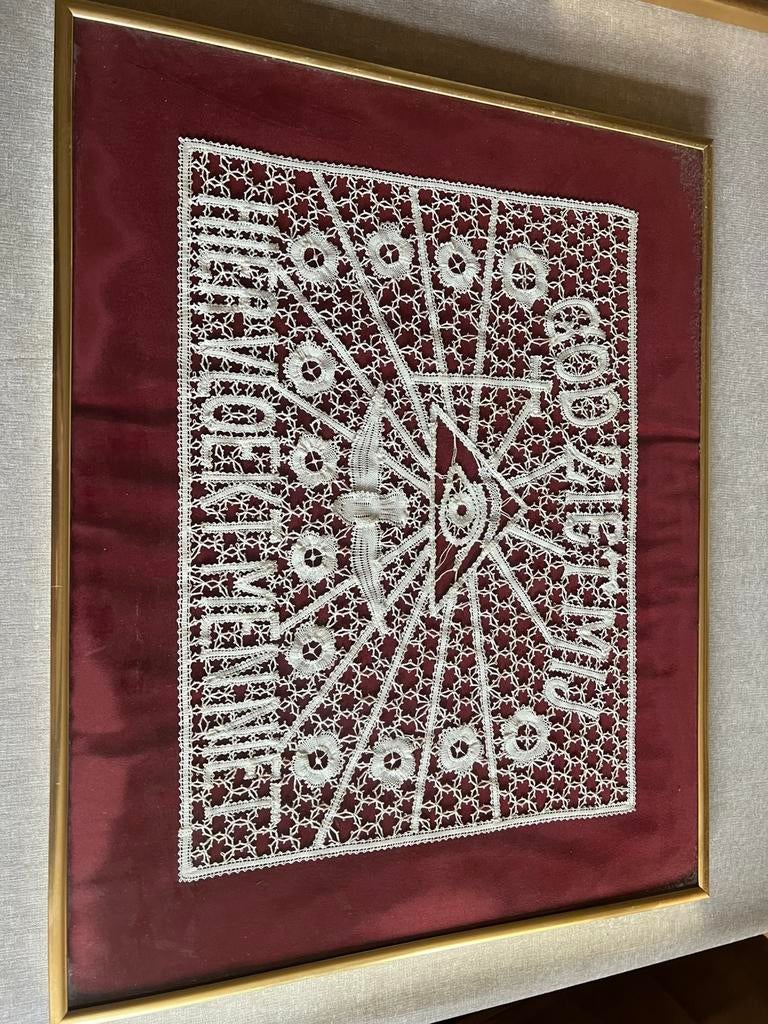 Kantwerk in kader, Hobby & Loisirs créatifs, Dentelle, Enlèvement ou Envoi, Neuf