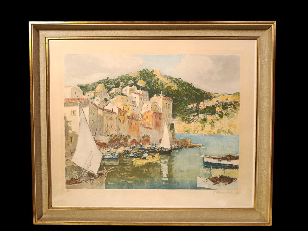 MERIO AMEGLIO (1897-1970) Lithographie signée et limitée., Antiquités & Art, Art | Lithographies & Sérigraphies, Enlèvement ou Envoi