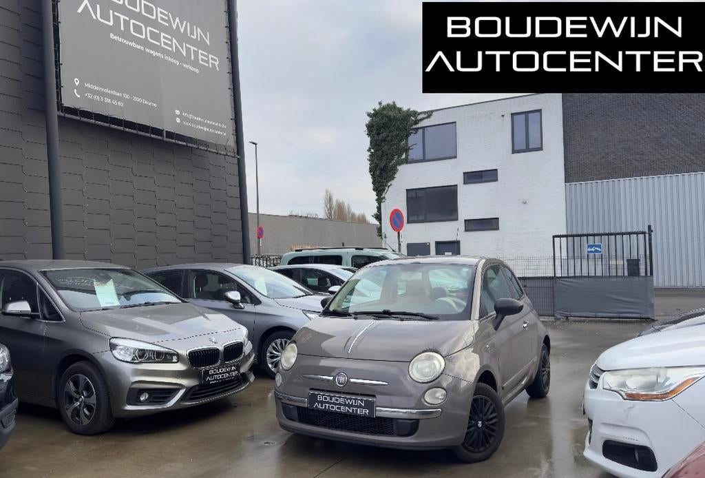 Fiat 500 1.2Benzine 133.xxxkm 2008 /Airco,Garantie,.., Voorwielaandrijving, Zwart, Handgeschakeld, Onderhoudsboekje
