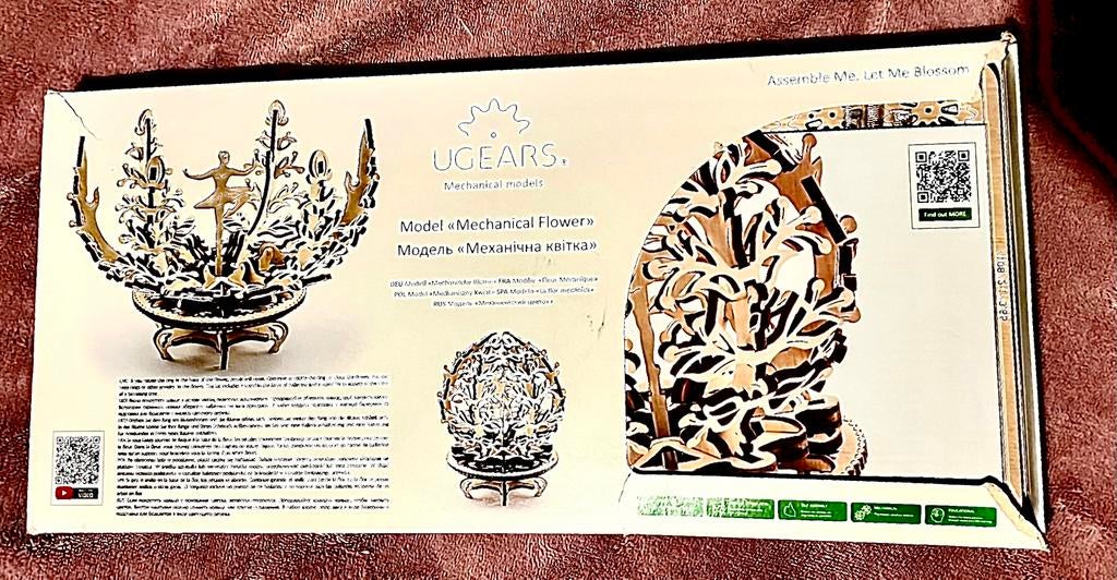 Ugears Mechanical Flower – Nieuw  Houten 3D Bouwpakket, Hobby en Vrije tijd, Modelbouw | Overige, Nieuw, Ophalen