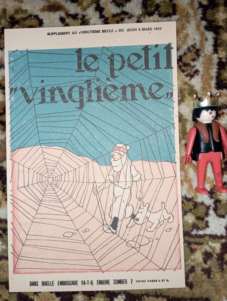 683) Kader met prent cover  Le Petit "Vingtieme" 9 Kuifje, Ophalen of Verzenden, Kuifje, Gebruikt