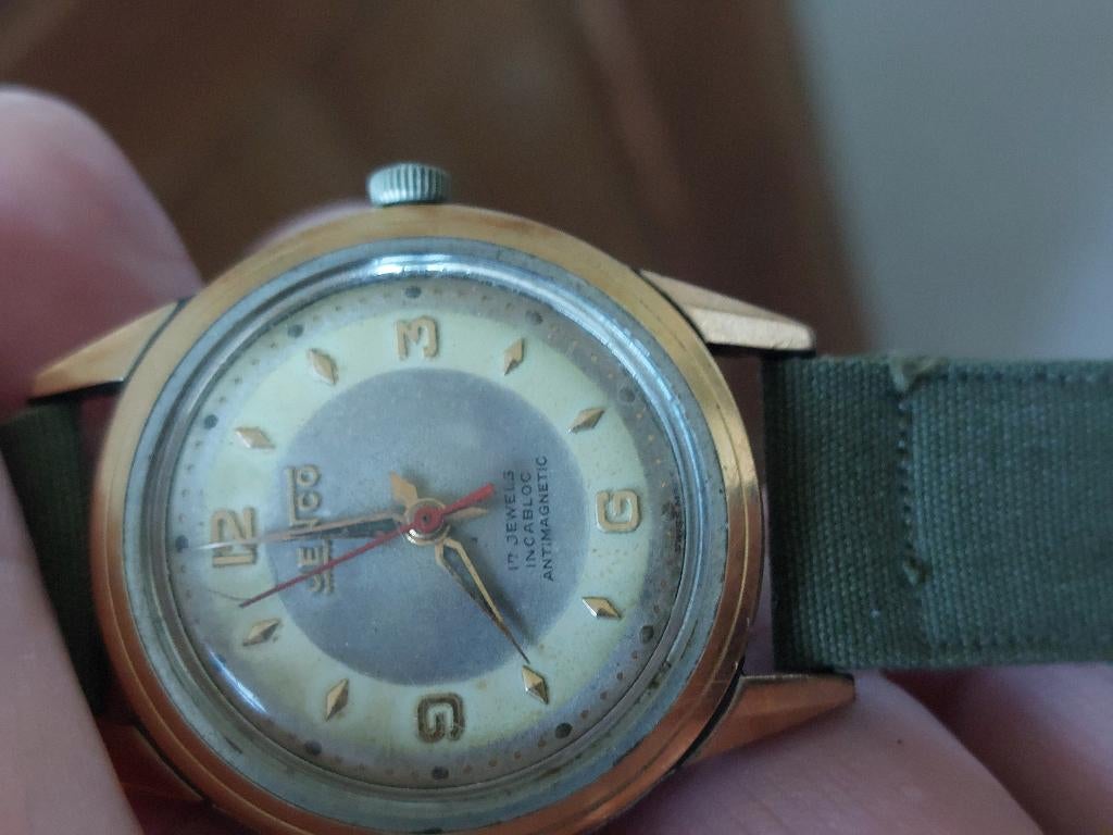 Montre jenco année, Enlèvement ou Envoi, Avec bracelet, 1930 à 1960