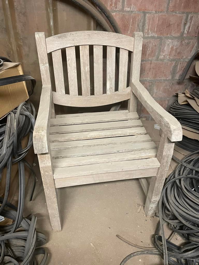 Tuinstoel 2 stuks in hout, Ophalen, Gebruikt, Hout